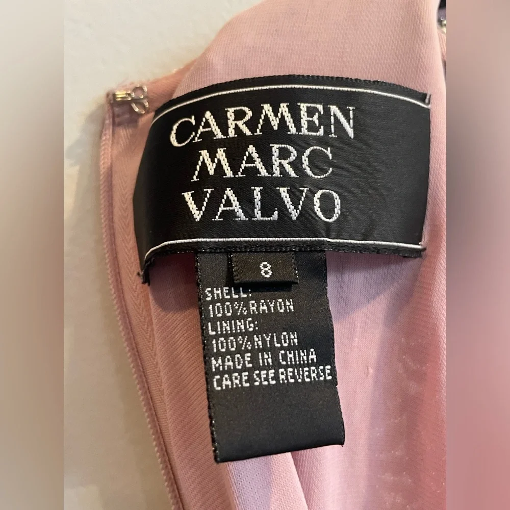 Vintage Carmen Marc Valvo Form Fitting Evening Cocktail Party Dress • Size 8 - Picture 6 of 8
